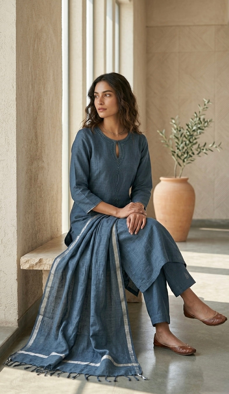 Indigo Muse Drape