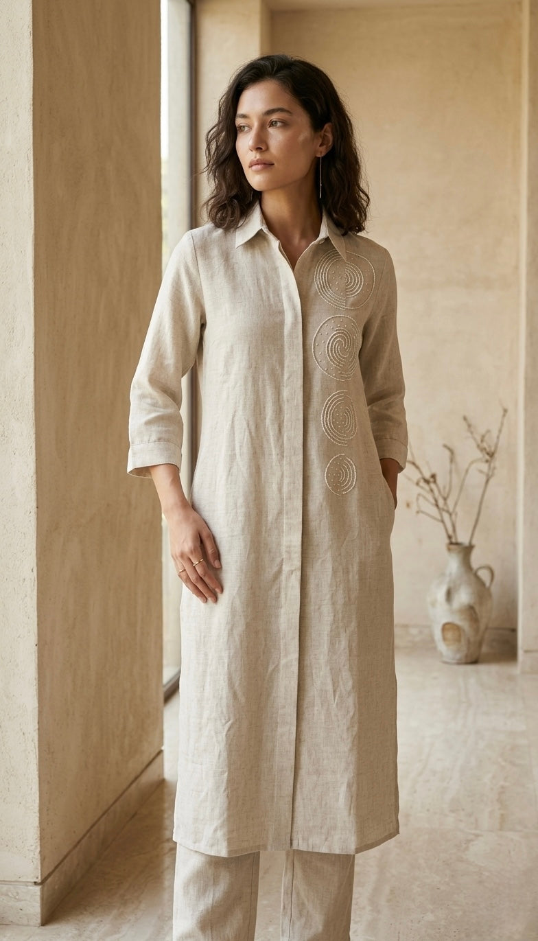 Deep Sand Linen set