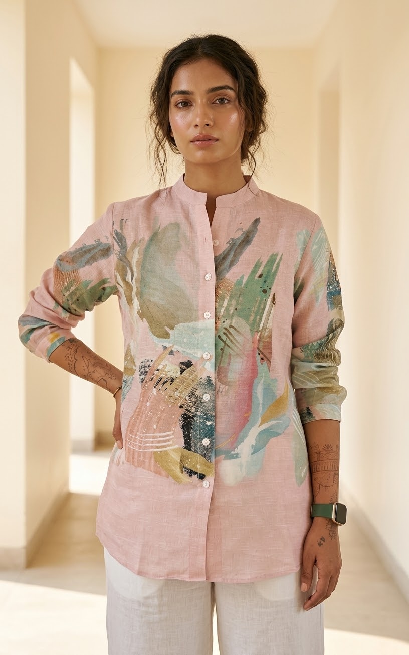BLUSH CANVAS SHIRT
